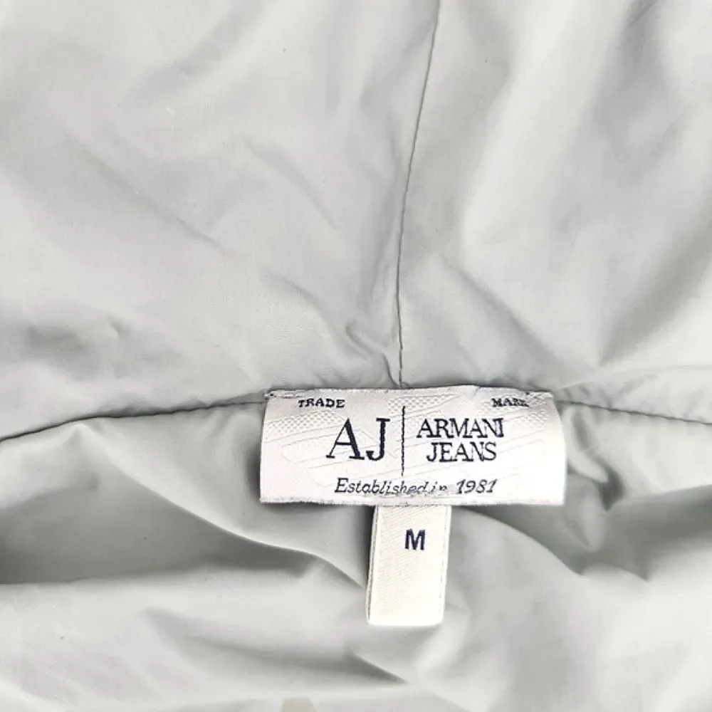 Armani Jeans Mens Size Medium Reversible Hooded Slim Fit Jacket Outdoors Norm